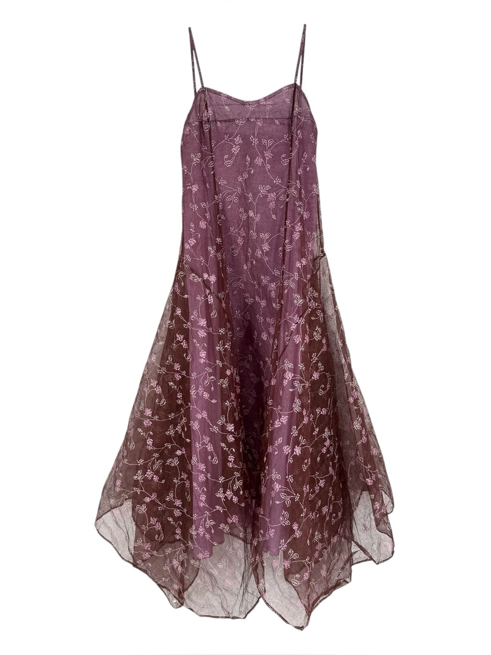 Antik Batik Fairy Dress Womens Size Medium Floral Mesh Tulle Overlay Whimsy
